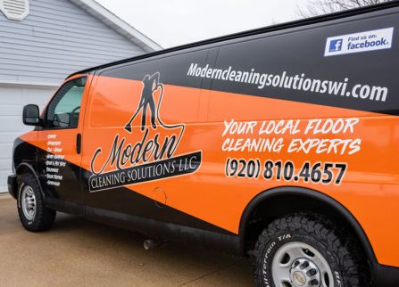 Carpet cleaning truck in New London