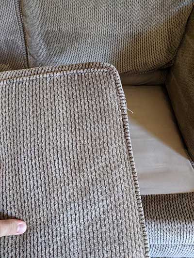 After upholstery cleaning service